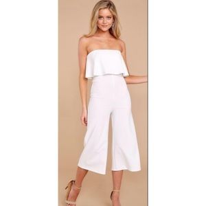 NWT BlueBlush white strapless jumpsuit